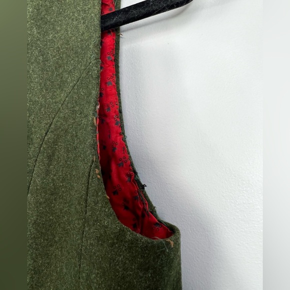 Vtg 80s 90s pure wool laden green tyrol alpinecore fitted waistcoat vest EU 36 - Picture 16 of 17